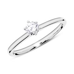 🦚 14K Weißgold Verlobungsring mit Diamant 0,25 ct. Unkategorisiert online kaufen