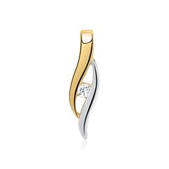 🦚 333er Gelb- Weißgold Anhänger mit Zirkonia Unkategorisiert online kaufen 🦚 333er Gelb- Weißgold Anhänger mit Zirkonia Unkategorisiert online kaufen