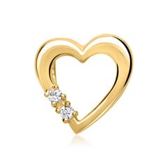 🦚 585er Gelbgold-Ketten-Anhänger 2 Diamanten Unkategorisiert online kaufen