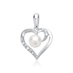 🦚 585er Weißgold-Anhänger Perle 4 Diamanten Unkategorisiert online kaufen