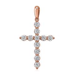 🦚 Damen Anhänger Kreuz mit Diamanten aus Roségold Unkategorisiert online kaufen 🦚 Damen Anhänger Kreuz mit Diamanten aus Roségold Unkategorisiert online kaufen