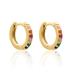 🦚 Damen Creolen aus 925er Silber, gold, Zirkonia, bunt Unkategorisiert online kaufen 🦚 Damen Creolen aus 925er Silber, gold, Zirkonia, bunt Unkategorisiert online kaufen