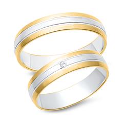 🦚 Eheringe 333er Gelb- Weissgold mit Diamant Unkategorisiert online kaufen