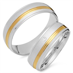 🦚 Eheringe 585er Gelb- Weissgold mit Diamant Unkategorisiert online kaufen
