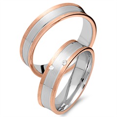 🦚 Eheringe 585er Rot- Weissgold 2 Diamanten Unkategorisiert online kaufen