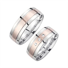🦚 Eheringe Rot- und Weißgold mit Diamanten Breite 7 mm Unkategorisiert online kaufen 🦚 Eheringe Rot- und Weißgold mit Diamanten Breite 7 mm Unkategorisiert online kaufen