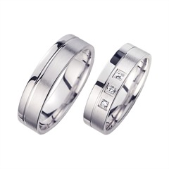 🦚 Eheringe Weißgold mit Diamanten Breite 5,5 mm Unkategorisiert online kaufen