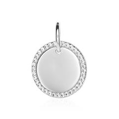🦚 Gravur Anhänger für Damen aus 925er Silber mit Zirkonia Unkategorisiert online kaufen