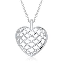 🦚 Medaillon Kette Herz aus 925er Silber