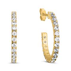 🦚 Steck Creolen für Damen aus 585er Gold mit Zirkonia Unkategorisiert online kaufen