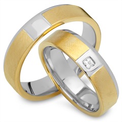 🦚 Trauringe 585er Gelb- Weissgold mit Diamant Unkategorisiert online kaufen