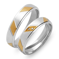 🦚 Trauringe 750er Gelb- Weissgold 2 Diamanten Unkategorisiert online kaufen