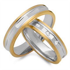 🦚 Trauringe 750er Gelb- Weissgold 3 Diamanten Unkategorisiert online kaufen 🦚 Trauringe 750er Gelb- Weissgold 3 Diamanten Unkategorisiert online kaufen
