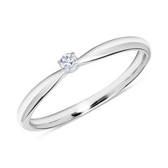 🦚 Verlobungsring aus 14K Weißgold mit Diamant 0,05 ct. Unkategorisiert online kaufen