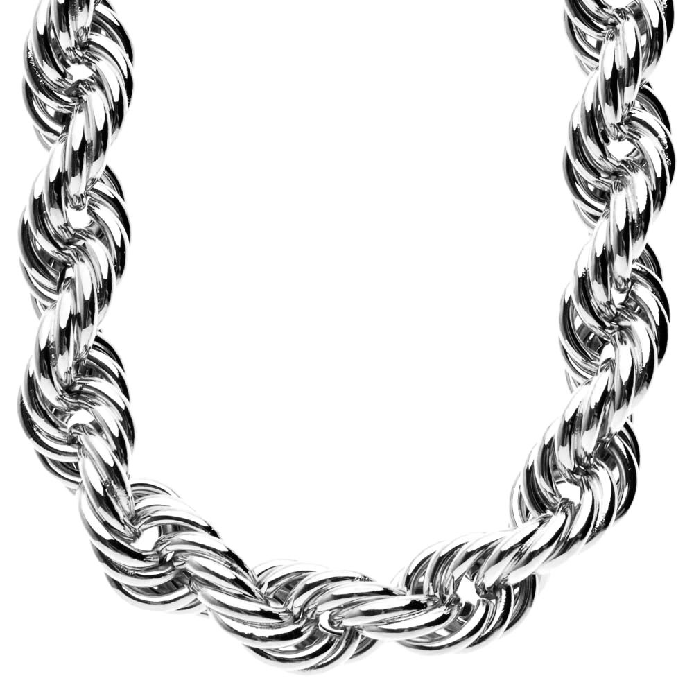 Heavy Rope DMC Style Hip Hop Kordelkette - 16mm silber Unkategorisiert online kaufen Heavy Rope DMC Style Hip Hop Kordelkette - 16mm silber Unkategorisiert online kaufen