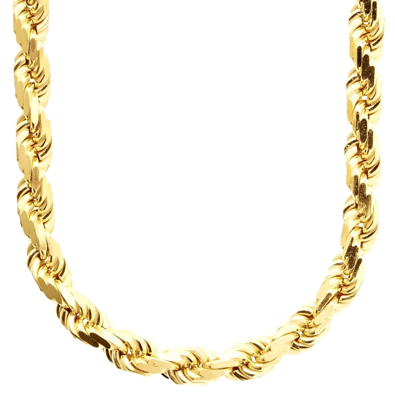 Sterling 925er Silber Bling Kordelkette - ROPE DC 8mm gold Unkategorisiert online kaufen