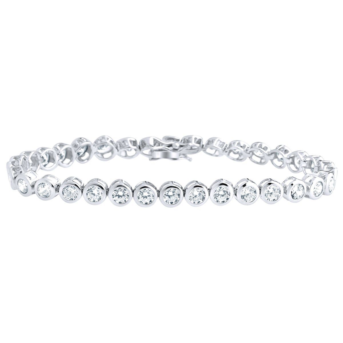 Iced Out 925 Sterling Silber Armband - BEZEL TENNIS 5mm Unkategorisiert online kaufen