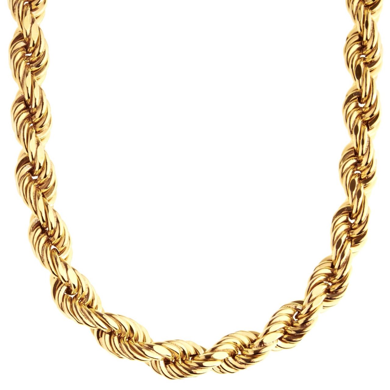 Sterling 925er Silber Kordelkette - HOLLOW ROPE 8mm gold Unkategorisiert online kaufen