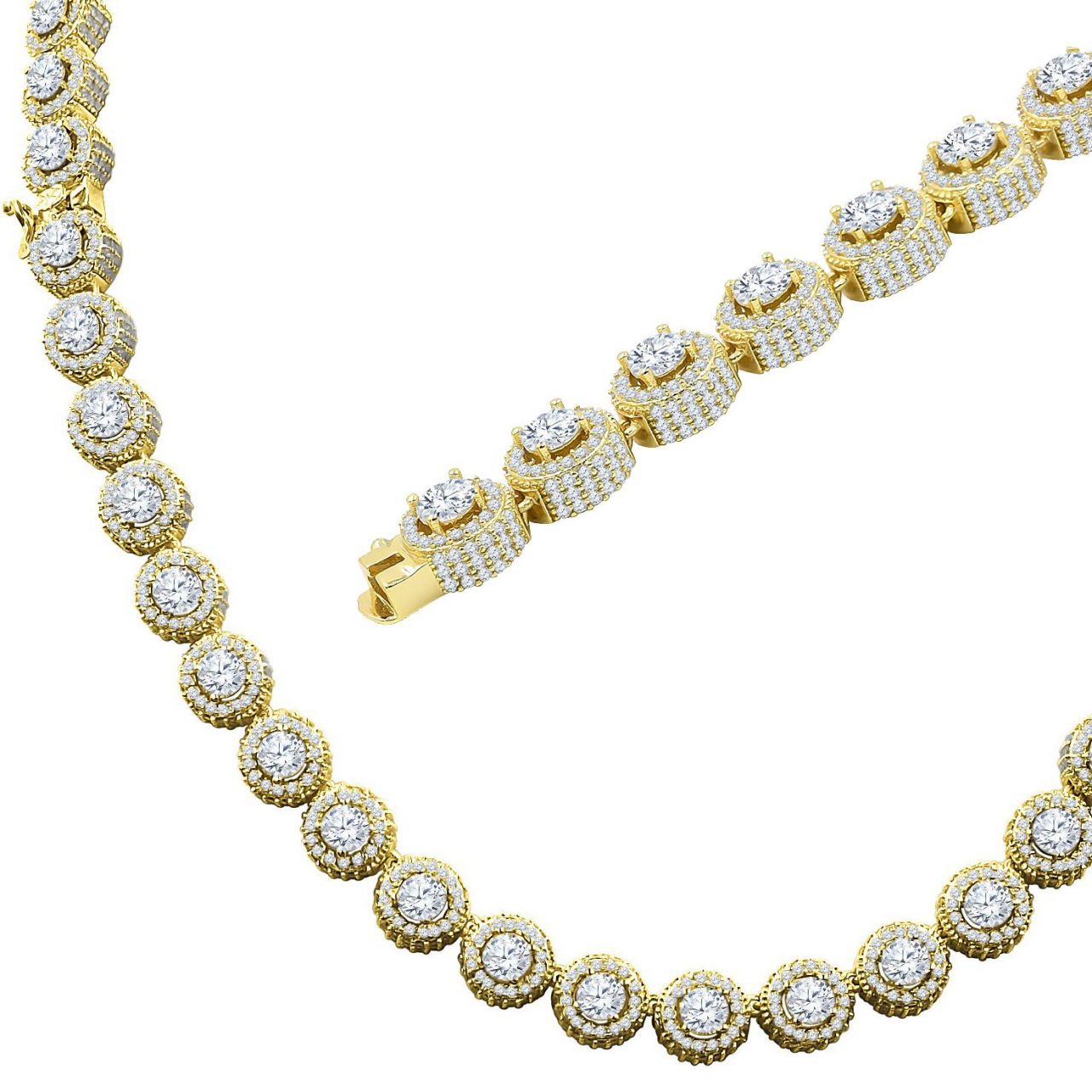 Iced Out Bling Zirkonia Tennis Kette - FLUORESCENT 9mm Unkategorisiert online kaufen