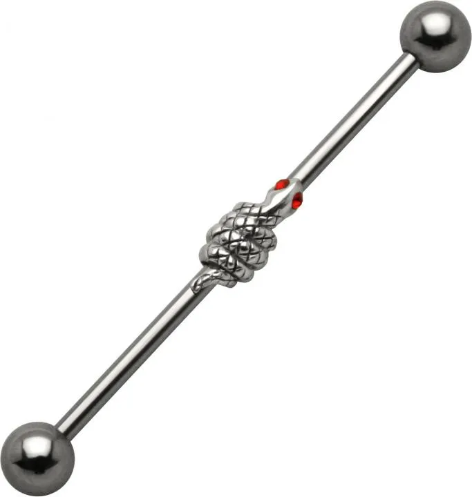 🦚 Industrial Piercing Schlange Stahl Barbell Ohr Schmuck Unkategorisiert online kaufen 🦚 Industrial Piercing Schlange Stahl Barbell Ohr Schmuck Unkategorisiert online kaufen