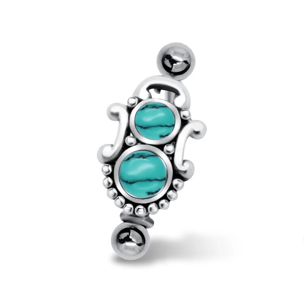 🦚 Augenbrauenpiercing Ohrpiercing Piercing Chirurgenstahl Banane Schild aus Silber mit Türkissteinen Unkategorisiert online kaufen 🦚 Augenbrauenpiercing Ohrpiercing Piercing Chirurgenstahl Banane Schild aus Silber mit Türkissteinen Unkategorisiert online kaufen