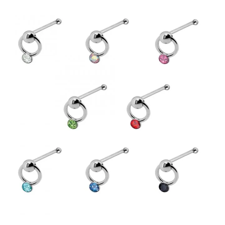 🦚 Nasenstecker Pin Silber Kristallring silberfarbig mit acht wählbaren Kristallfarben Unkategorisiert online kaufen 🦚 Nasenstecker Pin Silber Kristallring silberfarbig mit acht wählbaren Kristallfarben Unkategorisiert online kaufen