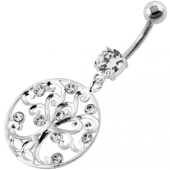 🦚 Bauchnabelpiercing Titan 925er Silber-Motiv Lebensbaum 8mm/10mm/12mm Stablänge Unkategorisiert online kaufen