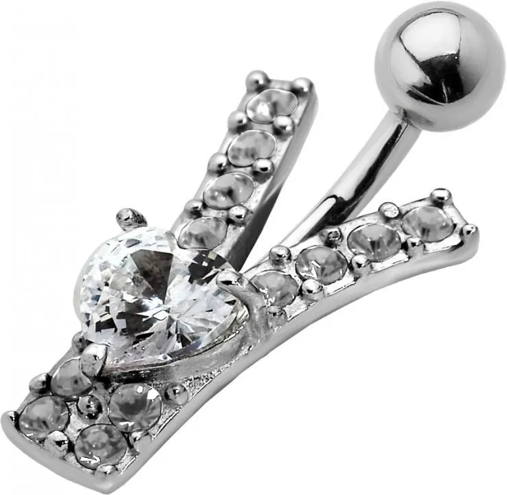 🦚 Bauchnabelpiercing Reißverschluss Kristalle 10mm Stahl Banane Unkategorisiert online kaufen