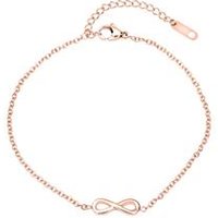 🦚 Edelstahl Fußkette Infinity rosévergoldet Unkategorisiert online kaufen