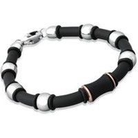🦚 Glattes Kautschuk-Armband mit Edelstahlelement Unkategorisiert online kaufen