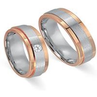 🦚 Trauringe 750er Weiss- Rotgold mit Diamant Unkategorisiert online kaufen