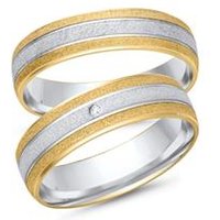 🦚 Trauringe 333er Gelb- Weissgold mit Diamant Unkategorisiert online kaufen