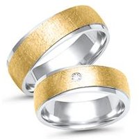 🦚 Eheringe 750er Gelb- Weissgold mit Diamant Unkategorisiert online kaufen