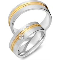 🦚 Trauringe 750er Gelb- Weissgold 7 Diamanten Unkategorisiert online kaufen