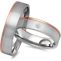 🦚 Trauringe 585er Rot- Weissgold mit Diamant Unkategorisiert online kaufen
