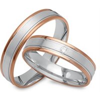 🦚 Trauringe 333er Rot- Weissgold mit Diamant Unkategorisiert online kaufen