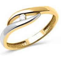 🦚 Goldring in 333er Gelb- Weißgold mit Zirkonia Unkategorisiert online kaufen
