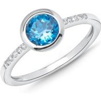🦚 585er Weißgold-Ring Topas Diamanten 0,073 ct. Unkategorisiert online kaufen