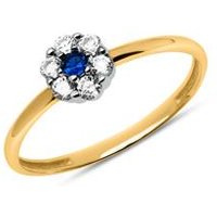 🦚 333er Goldring mit Zirkonia in Blau und Weiß Unkategorisiert online kaufen