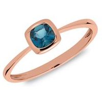 🦚 585er Roségold Ring mit Blautopas Unkategorisiert online kaufen