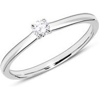 🦚 Gravierbarer 585er Weißgold Solitärring mit Diamant Unkategorisiert online kaufen