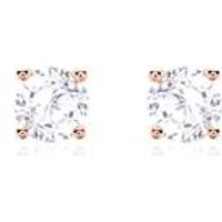 🦚 14 Karat Roségold Ohrstecker für Damen mit Weißtopasen Unkategorisiert online kaufen