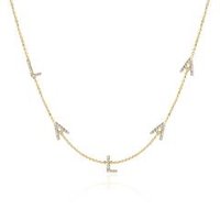 🦚 Buchstabenkette für Damen aus 14K Gold mit Brillanten Unkategorisiert online kaufen