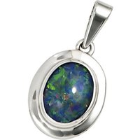 JOBO Kettenanhänger Anhänger oval, 585 Weißgold mit Opal-Triplette silberfarben|weiß Unkategorisiert online kaufen JOBO Kettenanhänger Anhänger oval, 585 Weißgold mit Opal-Triplette silberfarben|weiß Unkategorisiert online kaufen