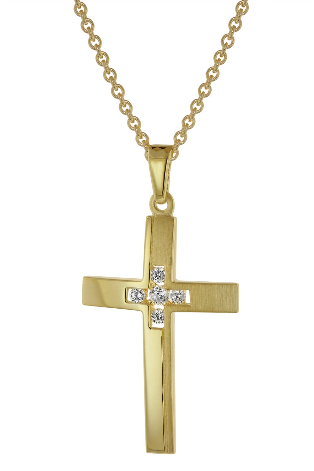 trendor 39018 Halskette mit Kreuz Gold auf Silber Unkategorisiert online kaufen