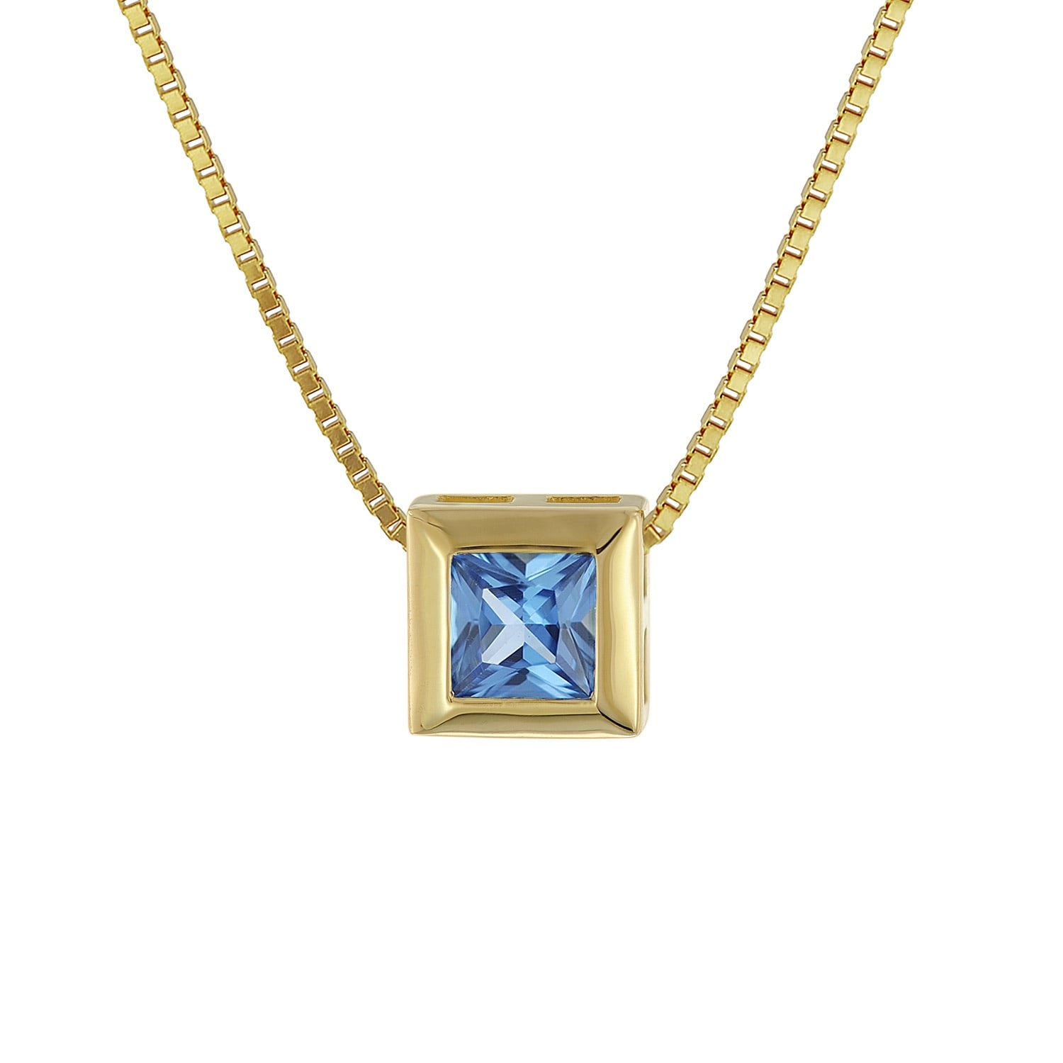 trendor 51700-03 Gold-Anhänger 333 mit blauem Zirkonia + goldplattierte Kette Unkategorisiert online kaufen