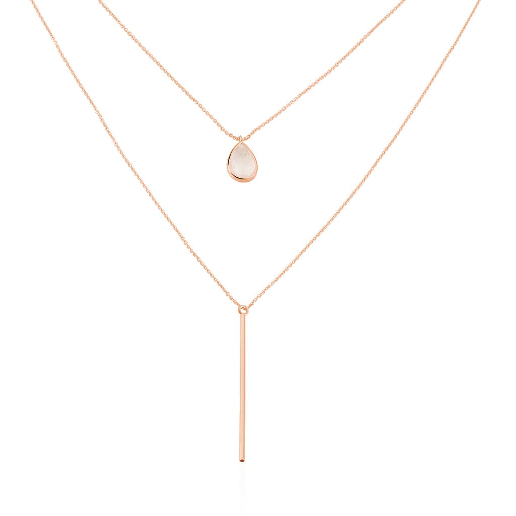 🦚 Damen Halskette Roségold 375 Rosenquarz Tropfen Modou, Collier mit Stein Unkategorisiert online kaufen 🦚 Damen Halskette Roségold 375 Rosenquarz Tropfen Modou, Collier mit Stein Unkategorisiert online kaufen