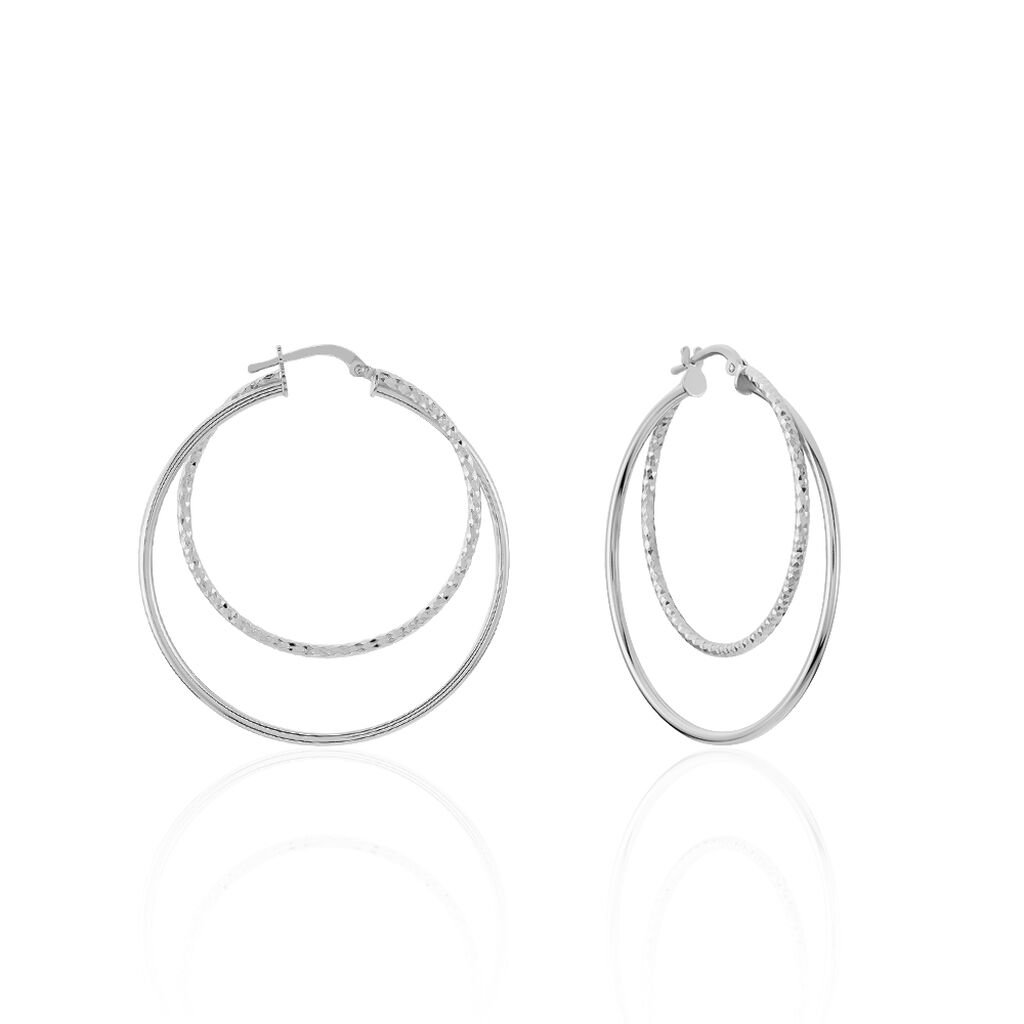 🦚 Damen Creolen Silber 925 Diamantiert, Creolen ohne Stein Unkategorisiert online kaufen