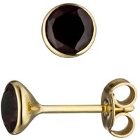 JOBO Paar Ohrstecker, rund 585 Gold mit Granat gelb|goldfarben Unkategorisiert online kaufen