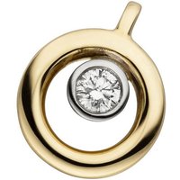 JOBO Kettenanhänger Anhänger mit Diamant, 585 Gold gelb|goldfarben Unkategorisiert online kaufen